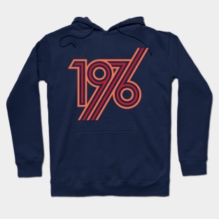 1976 style 70`s red orange line Hoodie